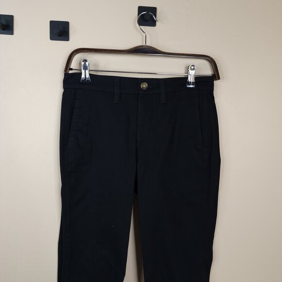 J.CREW High-rise girlfriend chino pant in Black Size 00 - Picture 2 of 10